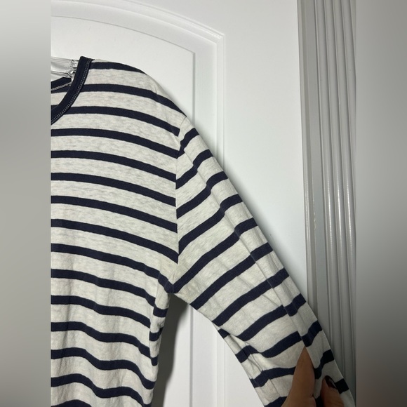 Buck Mason Striped Navy Grey Long Sleeve Top size Medium nautical preppy chic - Picture 6 of 11